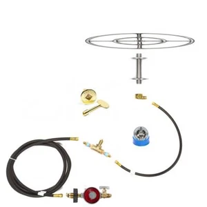 FR12CK+: DELUXE PROPANE DIY GAS FIRE PIT KIT & 12" LIFETIME WARRANTED 316 BURNER - Picture 1 of 5