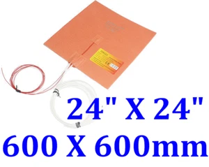 24" X 24" 600 X 600mm 900W w/ 3M NTC100K Thermister JSRGO CE UL Heating Pad - Picture 1 of 12