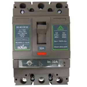32AMP - 3 Pole MCCB - Circuit Breaker - Frame Size 1 Free Shipping - Picture 1 of 1