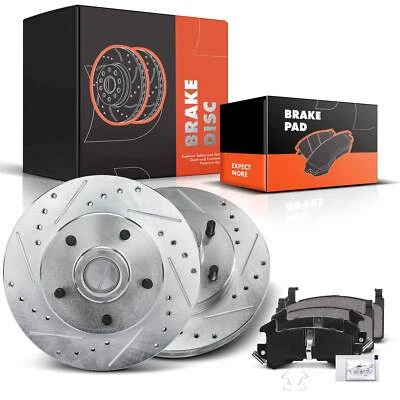 前钻制动转子和刹车片适用于雪佛兰 s10 malibu gMC s15 jimmy — 第 1/4 张图片