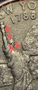 2001 P New York State Multiple Error Quarter - Picture 1 of 9