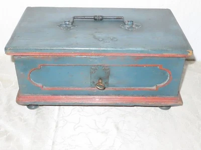 Antike Barocke Schatulle Kästchen Schreibschatulle Geldkassette ! - Bild 1 von 4