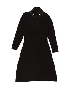 KAREN MILLEN Womens 3/4 Sleeve Jumper Dress UK 8 Small Black CV02 - Picture 1 of 4