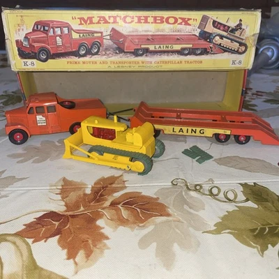 Matchbox Super Kings No. K-8 Prime Mover & Caterpillar Tractor with Original Box - Image 1 of 4