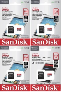SanDisk Ultra Micro SD Card 32GB 64GB 128GB 256GB 512GB Memory Card SDHC SDXC TF - Picture 1 of 39