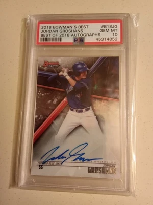 2018 Bowman's Best Jordan Groshans AUTOGRAPH #B18-JG Graded PSA 10 GEM-MINT - Image 1 of 2