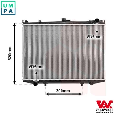 RADIATOR ENGINE COOLING 13002041 FOR NISSAN DATSUN TERRANO/� PICK/UP NAVARA 2.3L - Image 1 of 4