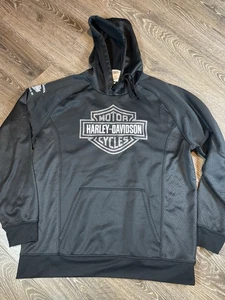 Harley Davidson Motorcycles Schwarz/Silber Hoodie Sweatshirt Herren XL - Bild 1 von 8
