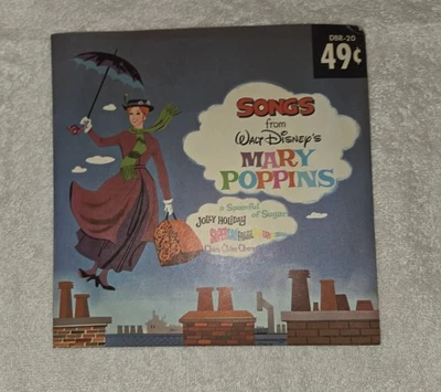 WALT DISNEY "LITTLE GEM" 45 RPM "SONGS FROM MARY POPPINS" De colección 1962 Foto 1 de 4