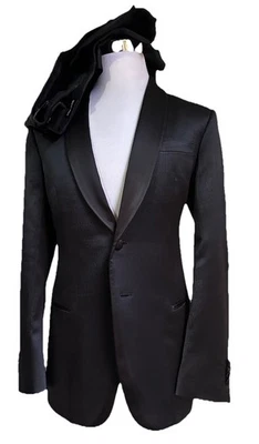 Giorgio Armani Men Dinner Suit Black 40R US/50R Eu New $6590 - Image 1 of 4