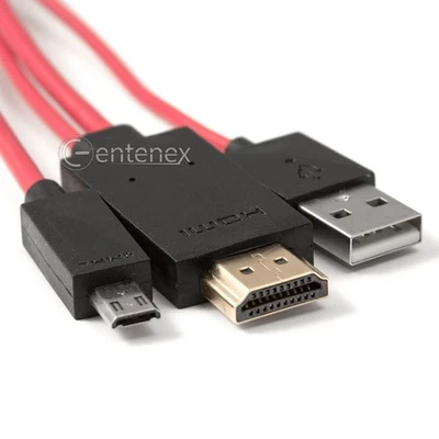 MHL Micro USB to HDMI 1080P HD TV Cable Adapter for select Samsung Smart Phones - Image 1 of 3