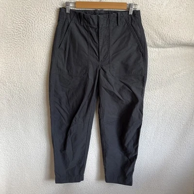 Banana Repulic Barrel Leg Denim Style Pants Womens Size 4 Charcoal Grey - Image 1 of 4