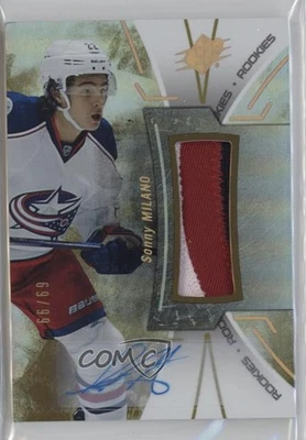 2016-17 SPx Rookies Gold Patch Auto /99 Sonny Milano #R-SM RPA Patch Auto RC - Image 1 of 2