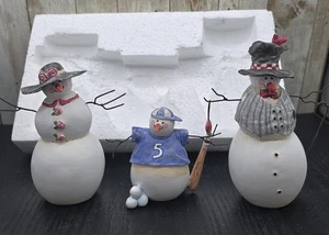 Vintage Jolly Follies Sandi Gore Evans Frosty Family 3 Stück. Set Weihnachten Schneemann  - Bild 1 von 10