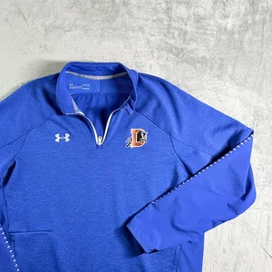 Under Armour ColdGear Royal Blue Durham Bulls Quarter Zip Pullover Jacket Sz LG - Picture 1 of 11
