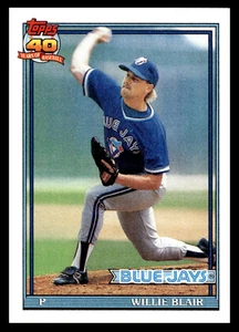 1991 Topps Willie Blair #191 Toronto Blue Jays MLB Baseball - Bild 1 von 2