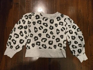 Sz M Girls Thereabouts Cow Print Sweatshirt W - Picture 1 of 3