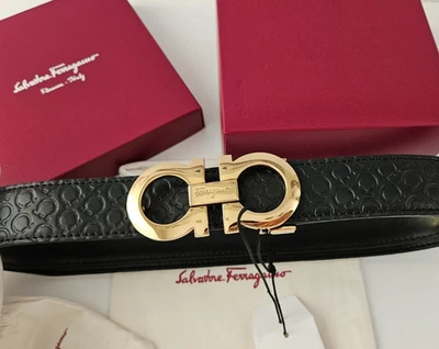 Cinturón de cuero negro Salvatore Ferragamo para hombre talla 90-95-100-105 Foto 1 de 4