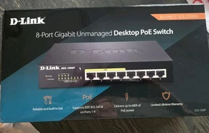 D-Link DGS-1008P 8-Port Gigabit Unmanaged Desktop PoE+ Switch - Picture 1 of 6