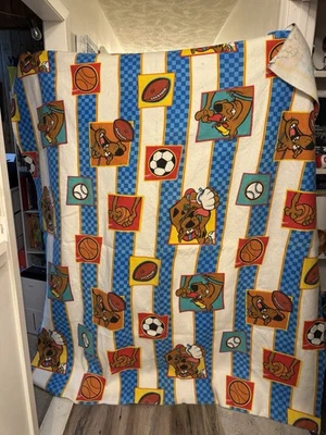 Vintage Scooby Doo Large Flannel Style Blanket Great Shape - Image 1 of 4