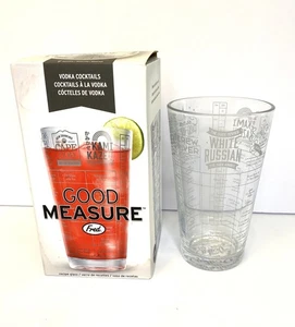 Fred Buona Misura Vodka Cocktail Ricette Bicchiere 7 Ricette Su Bicchiere Nuovo Con Scatola - Foto 1 di 10