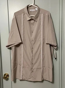 Cubavera Herren Silberfutter Hochzeitshemd Größe 2XLT Neu mit Etikett Big & Tall - Bild 1 von 13