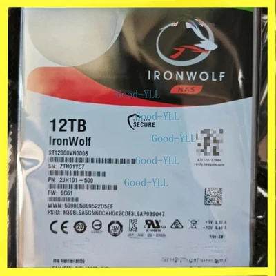 ST12000VN0008 Seagate IronWolf 12TB NAS Internal HDD 3.5in SATA 7200 RPM - Image 1 of 2