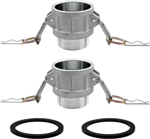 2 Stück Typ B Aluminium Global Typ B Nocken- und Nutschlauchverschraubung, 2 Zoll Stopfen x 2 Zoll NPT - Bild 1 von 12