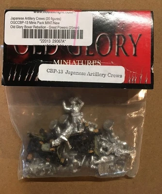 Old Glory Boxer Rebellion & Russo Japanese War 28 mm paquete de tripulación de artillería japonesa Foto 1 de 4