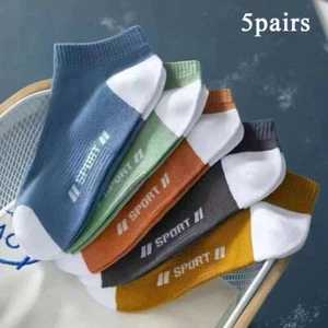 5pairs Mens Womens Low-cut Ankle Sports Socks Everyday Summer Trainer 100% Pol ~ - Picture 1 of 20