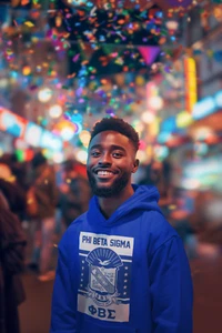 Phi Beta Sigma Fraternity Pullover Hoodie Phi Beta Sigma royalblau Hoodie - Bild 1 von 1