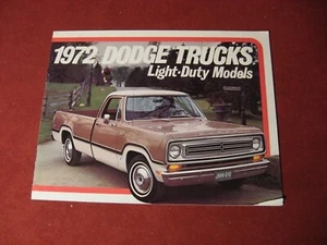 1972 DODGE PICKUP TRUCK SALES BROCHURE-ORIGINAL - Picture 1 of 3