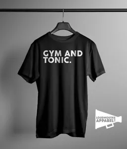 Gym And Tonic Mens T-Shirt Alcohol Alcoholic Booze Boozy Gin And Tonic Tee - Picture 1 of 2