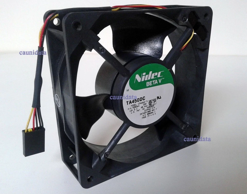 NIDEC COMPAQ TA450DC SERVER FAN C34262-71 387469-008 12VDC 0.80AMP 120x120x38mm - Image 1 of 4