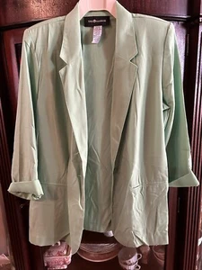Women’s Sag Harbor Lime Green Sz 14 Blazer - Picture 1 of 3