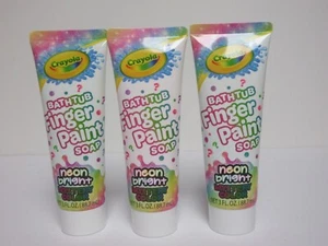 Jabón de pintura para dedos para bañera Crayola Kids 3 oz lote de 3 - Imagen 1 de 3