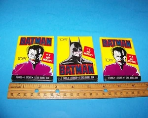 Batman Movie Trading Cards (3 packs) Vintage 1989 - Picture 1 of 2