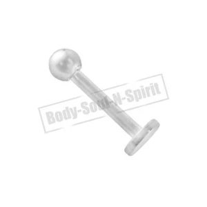 Augenbrauen-Typ 2 - Piercings Ringe WEISS Kurve Schmuck 316L - Bild 1 von 6