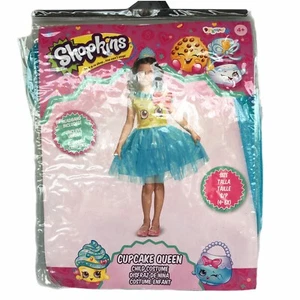 Shopkins CUPCAKE QUEEN Child Costume Dress Blue Tulle Halloween Cosplay Sz S 4-6 - Picture 1 of 7