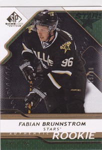 2008 08-09 SP Game Used Gold #193 Fabian Brunnstrom RC-parallel 19/50 
