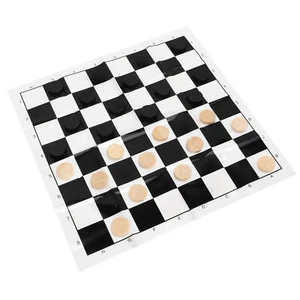 Wooden International Checkers Board Game Checkers Pieces Film Chessboard  CH - Picture 1 of 22
