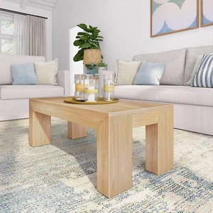 Plank+Beam Modern Rectangular Coffee Table 40" Rectangle Coffee Table for Liv... - Picture 1 of 7