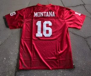 SAN FRANCISCO 49'ERS #16 Joe Montana Stitched Red Home Football Jersey Size XL - Picture 1 of 9