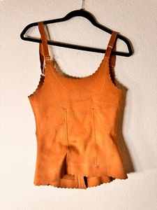 Prima Valentina Tan Hook Clasp Corset Waist Sincher Wide Straps Shapewear | L - Picture 1 of 4