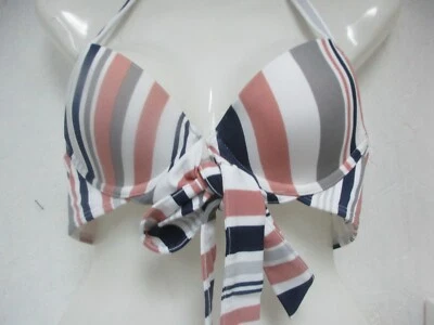 Top de natación de bikini Adore Me para mujer Rimini contorno a rayas talla 36DDD ¡¡NUEVO SIN ETIQUETAS!!! Foto 1 de 2