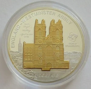 Cook-Inseln 10 Dollars 2011 World Monuments Westminster Abbey 1 Oz Silber - Picture 1 of 2
