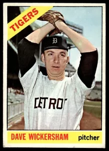 1966 Topps Dave Wickersham *Set Break Detroit Tigers #58 - Picture 1 of 2