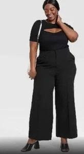 Women's High-Rise Wide Leg Pants - Ava & Viv Size 24 - Picture 1 of 3