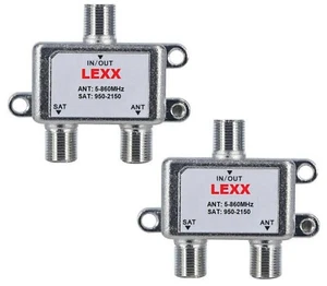 2 X DIPLEXER SWITCH SATELLITE+ CABLE TV ANTENNA HD DTV DIGITAL COMBINER  FTA - Picture 1 of 8