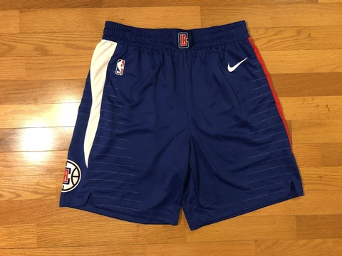 New L Nike Los Angeles LA Clippers Shorts Icon City Edition Men Side Pockets NBA Cover